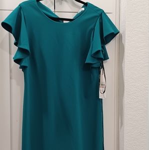 Calvin Klein Ruffeled Sleeve Dress